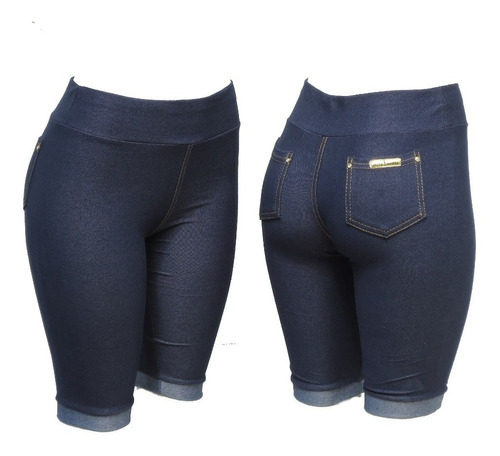 Kit C/4 Bermuda Legging Feminina Cotton Jeans