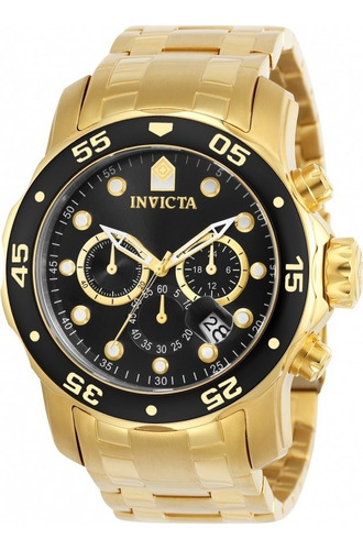 Relogio Invicta 0072 Scuba Diver Banhado A Ouro 18k 21922