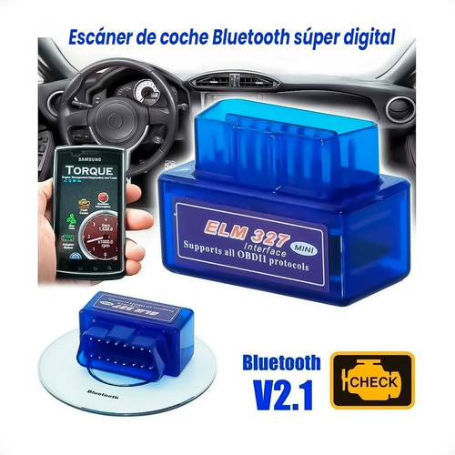 Imagen 2 de 8 de Escáner Automotriz V2.1 Obd2 2019 Bluetooth Elm327 Tcs