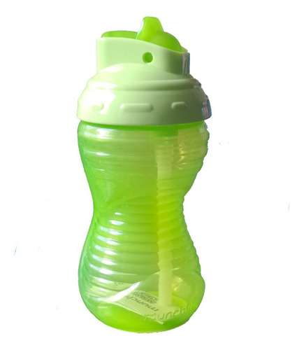 Copo Com Canudo Retrátil Munchkin Might Grip 296ml 12m+ Cor Verde-limão