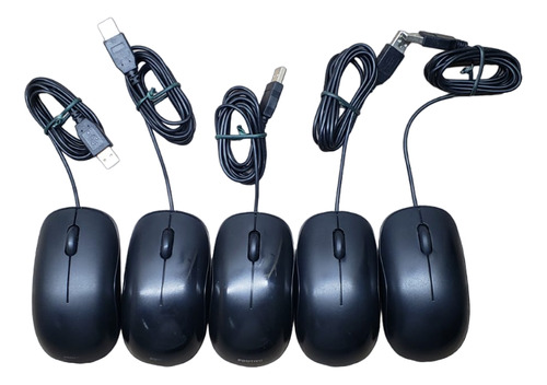 Kit 5 Mouse Corp Positivo, 1000 Dpi, Usb, Com Fio - Sm-6620