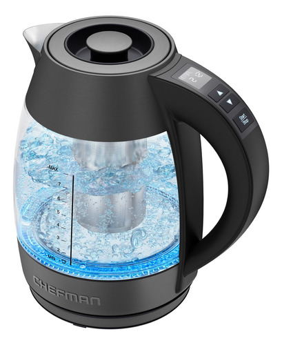 Hervidor Eléctrico Chefman Digital, 1,8 L, Rapid Boil, 1500
