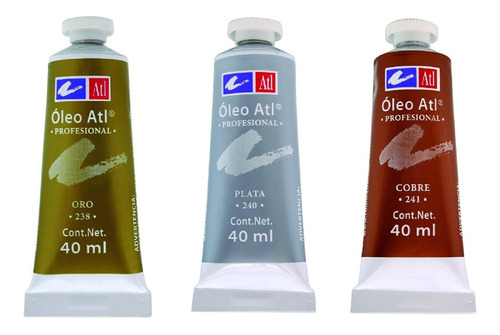 Pintura Oleo Atl Metálica 40ml. Gama Completa Con 3 Colores