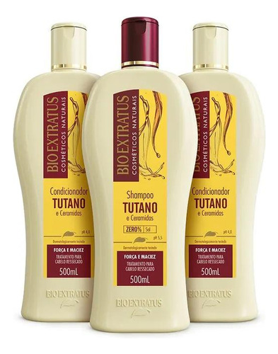 Kit 1 Shampoo 1 Condic. 1 Creme Silicone Tutano 500 Ml K8155