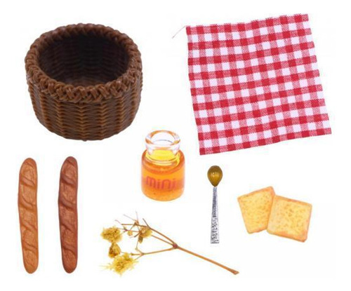 2 Accesorios Para Casa De Muñecas, Decoración, Comida En