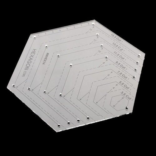 Hexagon Quilting Regla Para Medición Práctica Para