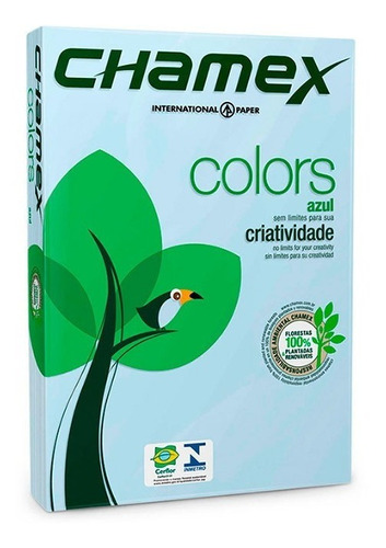 Resma Chamex A4 75 Gr 500hjs  Color Celeste