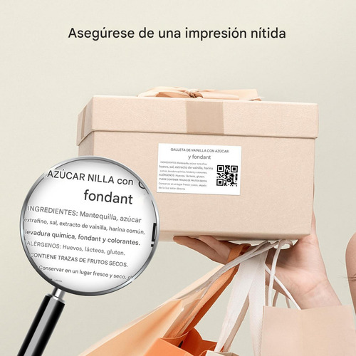 4 Rollos De Etiquetas Blancas Aiyin B21 50 X 30 Mm