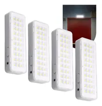 Comprar Kit 4 Luminária 30led Emergência Recarregável Branco Bivolt