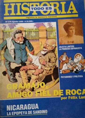 Revista Todo Es Historia N°278 Gramajo Amigo Fiel De Roca