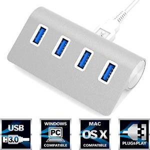 Sabrent Premium 4 Puerto Plata Aluminio Usb 3.0 Hub (30  Por