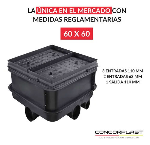 Cámara Inspección Completa Reforzada 60 X 60 Kit Concorplast