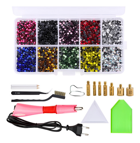 Kit Aplicador Hotfix Herramienta Diamantes Cristales Strass