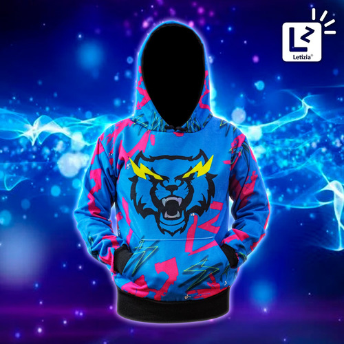 Sudadera Mr Beast Adulto Con Capucha Unisex Sublimada Lz.