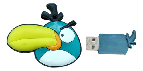 Pendrive Hal Tucan Verde De Los Angry Birds 32gb Usb 3.0