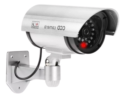 Camara Vigilancia Seguridad Falsa Simulada Luz Led Casa