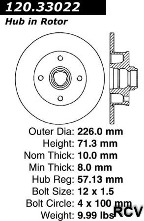 Disco Frenos  Trasera Para Volkswagen Golf Gti  1991