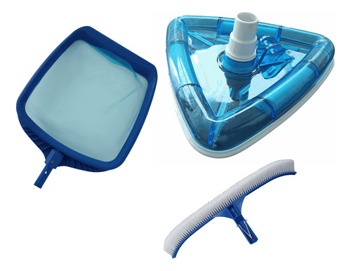 Kit Limpieza Para Alberca - Cepillo - Redes- Barredoras Pala- Barredora Triangular-cepillo