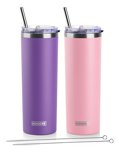 Koodee Vaso Delgado De 20 Oz (paquete De 2) Vaso De Agua Ais