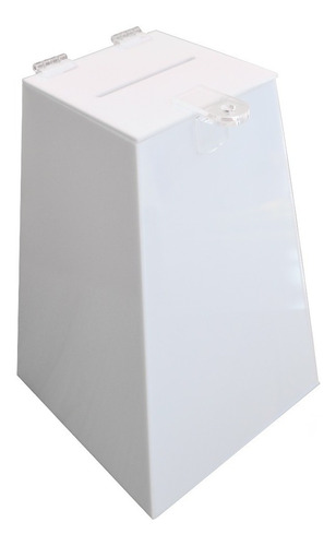 Urna Piramide De Acrilico Branco - 30 Cm - Frete Gratis