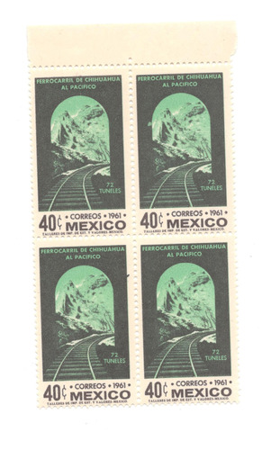  México Ferrocarril El Chepe Chihuahua Pacifico 1961 Blok 4