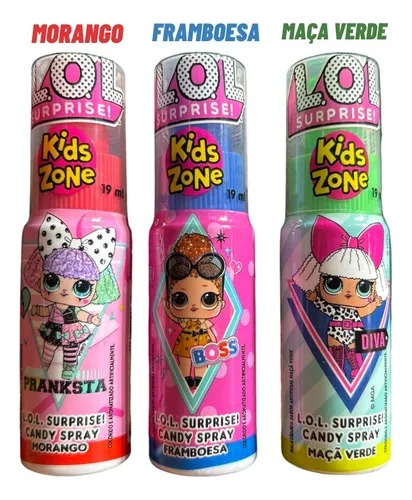 Kit 6x Bala Candy Spray Lol Surprise 19ml - Kids Zone