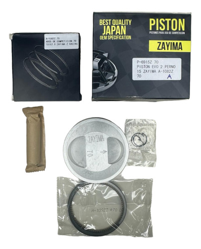 Kit De Pistón Zayima Altura Compresión 70 Mm P15