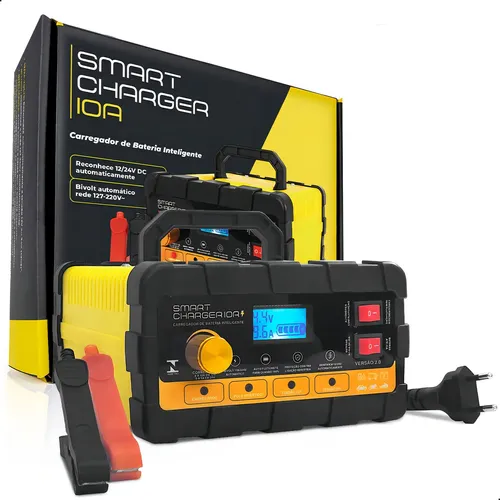 Carregador Bateria Automotivo 4x4sc 12V 24V Inteligente 10A