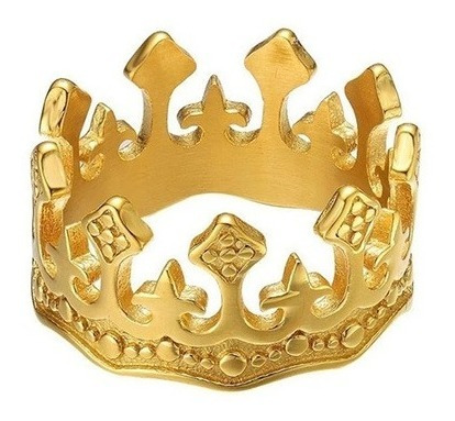 Anillo Corona Dorada Rey Imperial