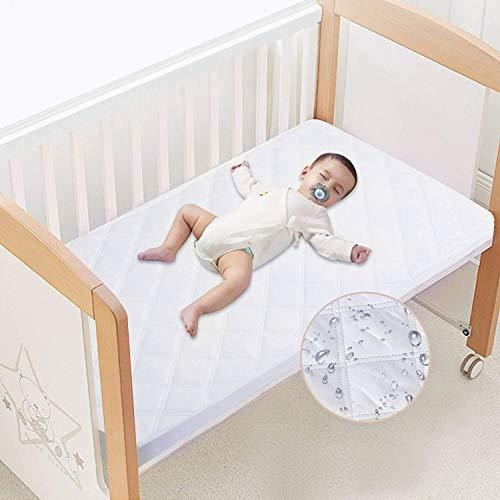 Protector Para Colchon De Cuna Impermeable 52x28 Pulgadas Blanco Liso Cuna