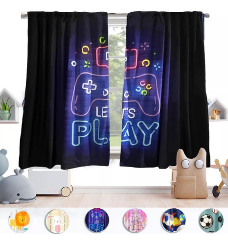 Cortinas Béla Infantil Niño 1.30alto X 2m Ancho