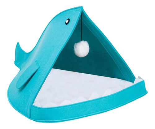 Camas Para Gatos Para Gatos De Interior Cama Cómoda Azul