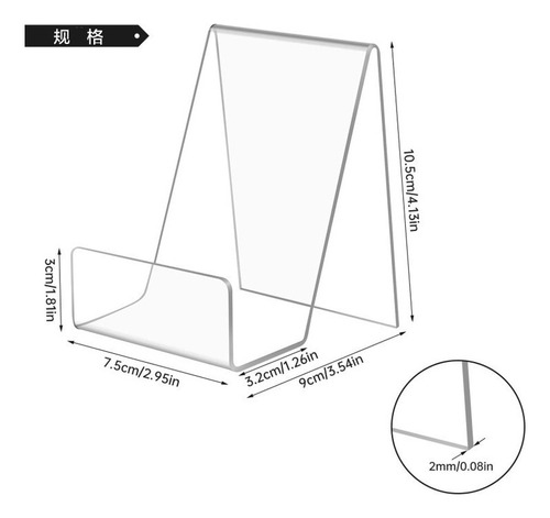 5 Piezas Soporte De Libro Acrílico Caballete De Visualizació