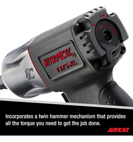 Llave Neumática Nitrocat 1375xl De 1/2 Pulgada Con Doble Emb