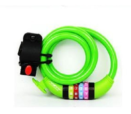 Guaya Candado Bicicleta En Espiral Clave Colores Gw