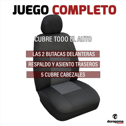 Imagen 4 de 8 de Funda Cubre Asiento Tela Reforzada Acolchada Toyota Corolla