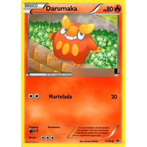 Darumaka - Pokémon Fogo Comum - 17/99 - Pokemon Card Game