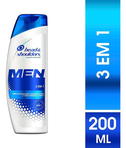  Shampoo Anticaspa Men 3x1 Head & Shoulders 200ml