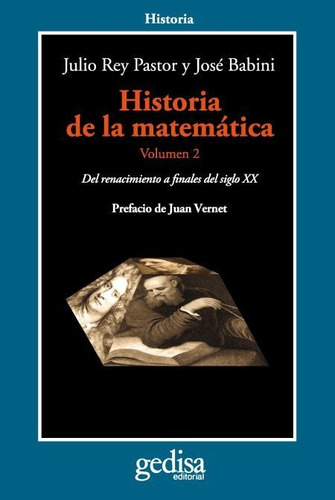 Historia De La Matematica Vol 2 - Rey Pastor Julio (libro) -