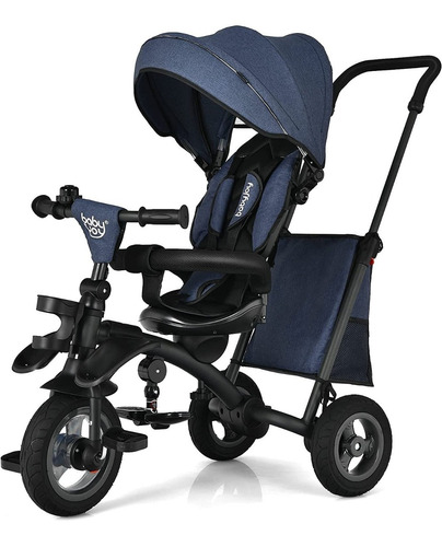 Triciclo Para Ninños 7 En 1 Toldo Color Azul Marca Baby Joy