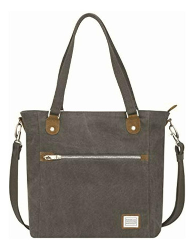 Travelon Bolsa De Mano Antirrobo Heritage, Pewter, Una