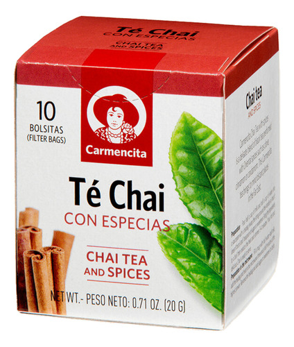 Chá Chai C/ Especiarias Carmencita 20gr