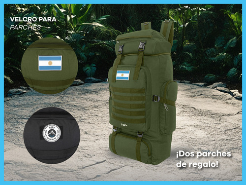 Mochila Camping Mochilero Litros 70 Camping Trekking +envio Verde