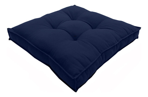 Almofada Futon Decoração 70x70 Cm Azul Marinho