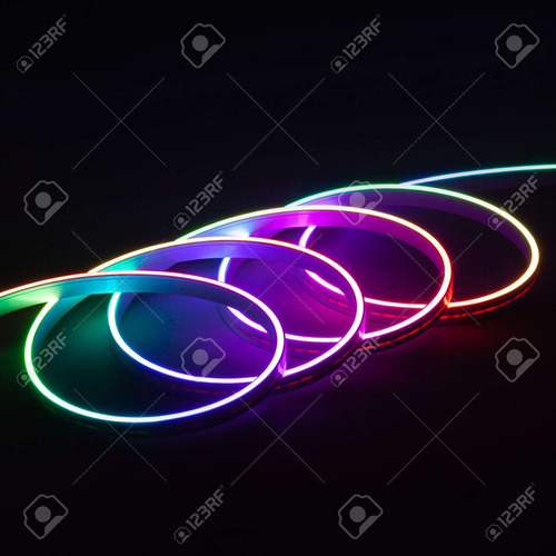  Cinta Led Neon Flex Rgb Multicolor 5mt Con Transformador 