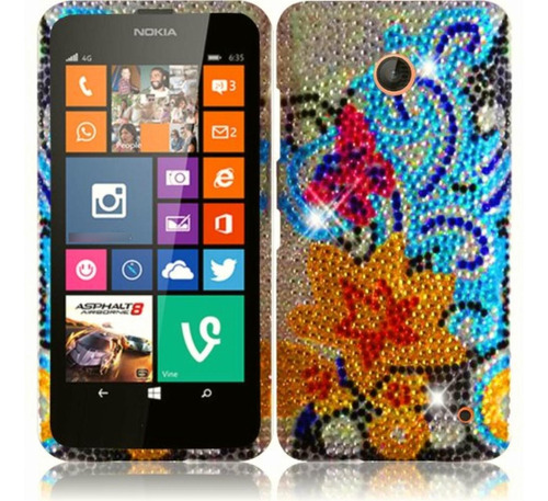 Carcasa Híbrida Para Nokia Lumia 635, Azucena Amarilla