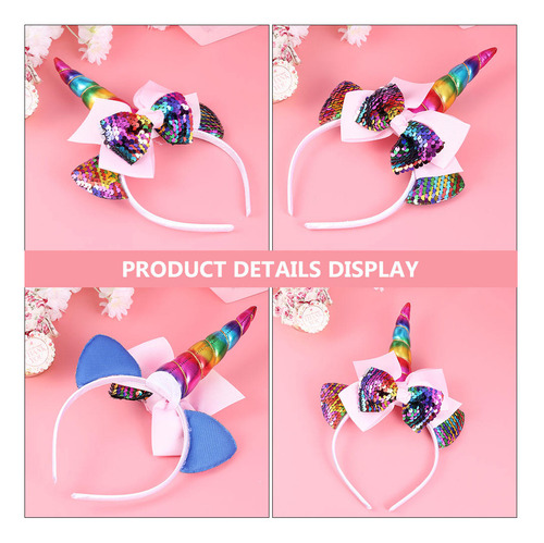 Exquisitos Aros De Pelo Con Forma De Lazo, Unicornio Y Oreja