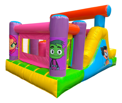 Brincolin Inflable Resbaladilla Combo Con Cubo Para Negocio