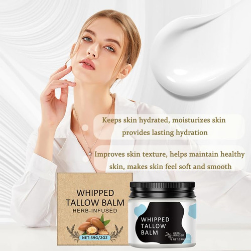 Beef Tallow, Beef Tallow For Skin, 59g Of Beef Tallow And