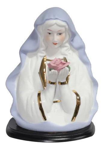 Virgen Cerámica La Milagrosa Santos Luz Lampara Santa